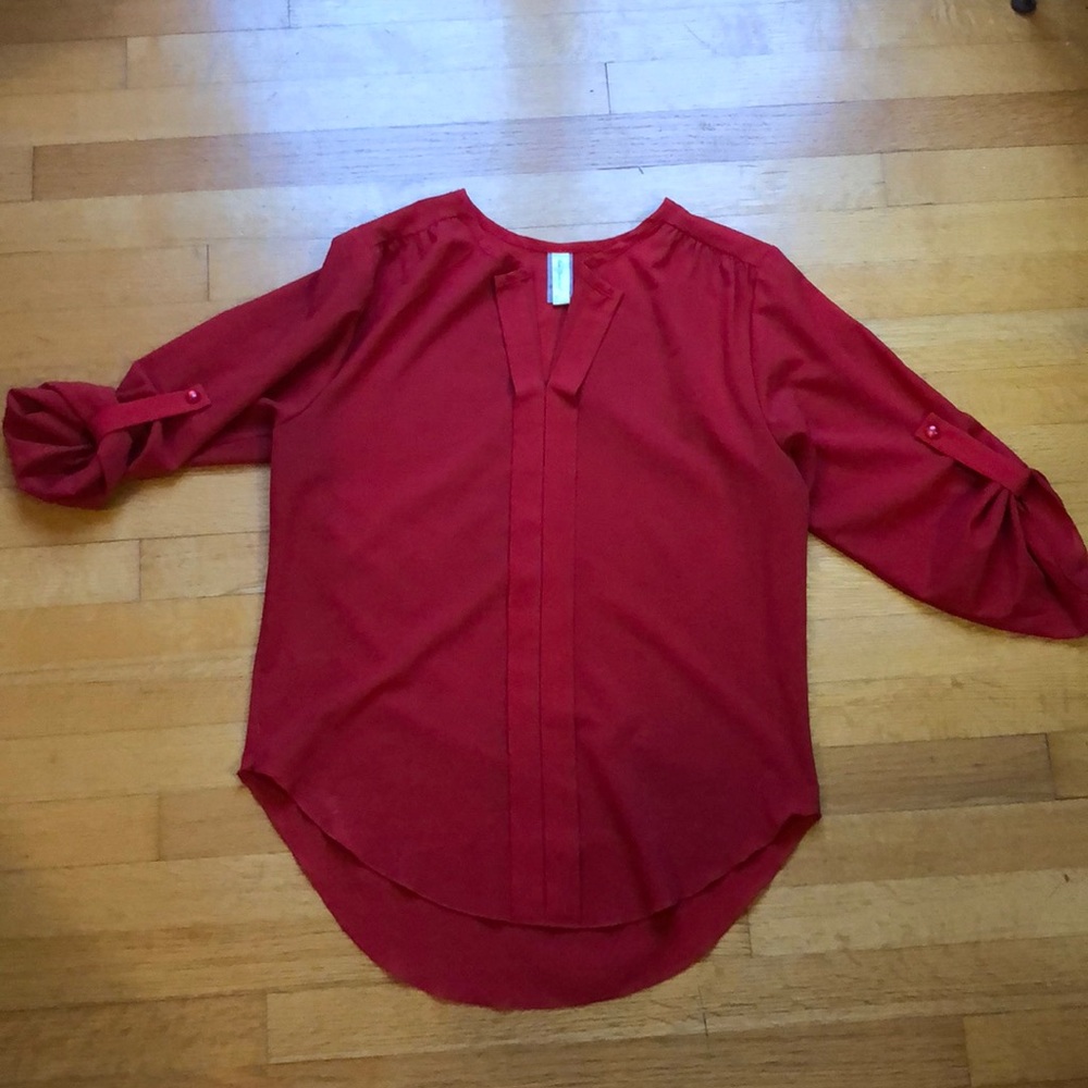 Red blouse